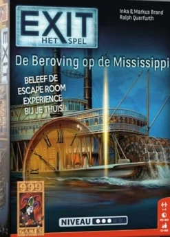 999 Games 999 Bord,- Kaart,- En Dobbelspellen|Spellen Voor 1 Speler^1006 Games Exit - De beroving op de Mississippi - Breinbreker