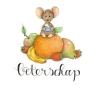 Anillustration Wenskaarten^Ansichtkaart Beterschap muis op fruit