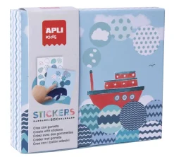 APLI Creatief|Schoen-/ Sinterklaascadeautjes^Kids Stickerkaarten Boten 8 stuks