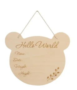 BamBam Kraamcadeaus^Houten Beer Muurhanger