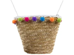 BB Klostermann Tassen & Rugzakken^Schoudertas met Pompons Natuur