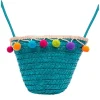 BB Klostermann Tassen & Rugzakken^Schoudertas Kleurrijke Pompons Turkoois