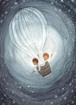 Bijdehansje Wenskaarten^Postkaart Air Balloon