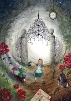 Bijdehansje Wenskaarten^Postkaart Alice in Wonderland