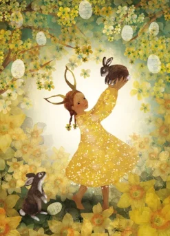 Bijdehansje Wenskaarten^Postkaart Easter Bunny