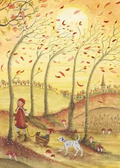 Bijdehansje Wenskaarten^Postkaart Fall Fun