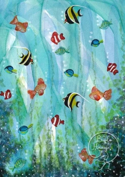 Bijdehansje Wenskaarten^Postkaart Fish