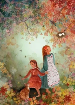 Bijdehansje Wenskaarten^Postkaart Floral Fantasy