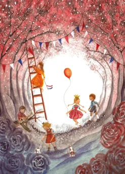 Bijdehansje Wenskaarten^Postkaart Kingsday