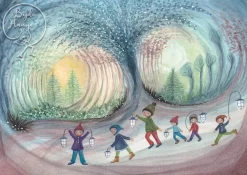 Bijdehansje Wenskaarten^Postkaart Lampion