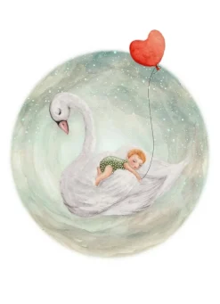 Bijdehansje Wenskaarten^Postkaart Lullababy emerald