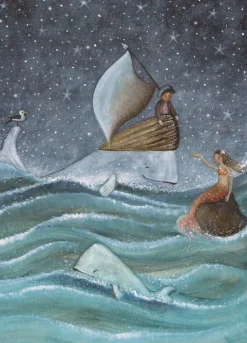 Bijdehansje Wenskaarten^Postkaart Mermaid