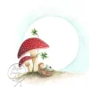 Bijdehansje Wenskaarten^Postkaart Mushroom Baby