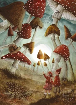 Bijdehansje Wenskaarten^Postkaart Red Hat Wonderland