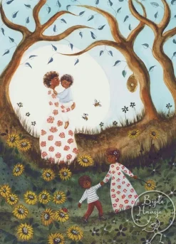 Bijdehansje Wenskaarten^Postkaart Sun flowers