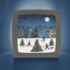 Bijdehansje Lampen^Seizoensplaat Christmas Skating