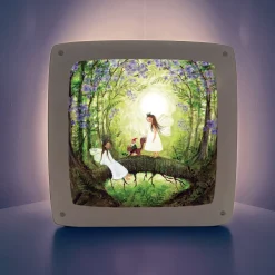 Bijdehansje Lampen^Seizoensplaat Fairies with Squirrel