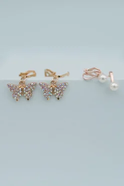 Great Pretenders Sieraden^Boutique Butterfly Clip On Earrings, 2 Sets