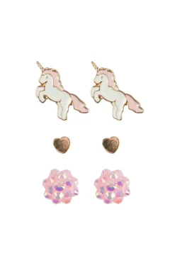 Great Pretenders Sieraden^Boutique Unicorn Studded Earrings, 3 Sets