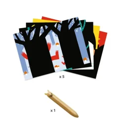 Djeco Creatief^Kraskaarten Learning about animals