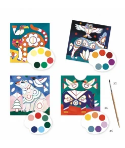 Djeco Creatief^Schilderkaarten Fanciful Bestiary