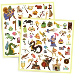 Djeco Creatief^Stickers Middeleeuwen 160pcs