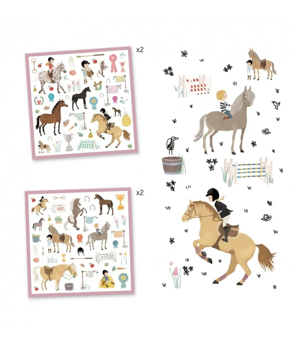 Djeco Creatief^Stickers Paarden