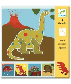 Djeco Creatief^Tekensjablonen Dinosaurs