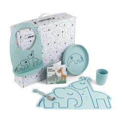 Done by Deer Kinderservies|Kraamcadeaus^Kinderservies Cadeauset Siliconen Blue