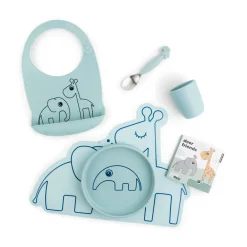 Done by Deer Kinderservies|Kraamcadeaus^Kinderservies Cadeauset Siliconen Blue