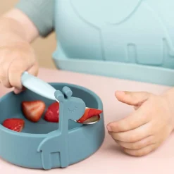 Done by Deer Kinderservies|Kraamcadeaus^Peekaboo Kinderservies First Meal set Deer friends Blue