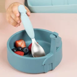 Done by Deer Kinderservies|Kraamcadeaus^Peekaboo Kinderservies First Meal set Deer friends Blue