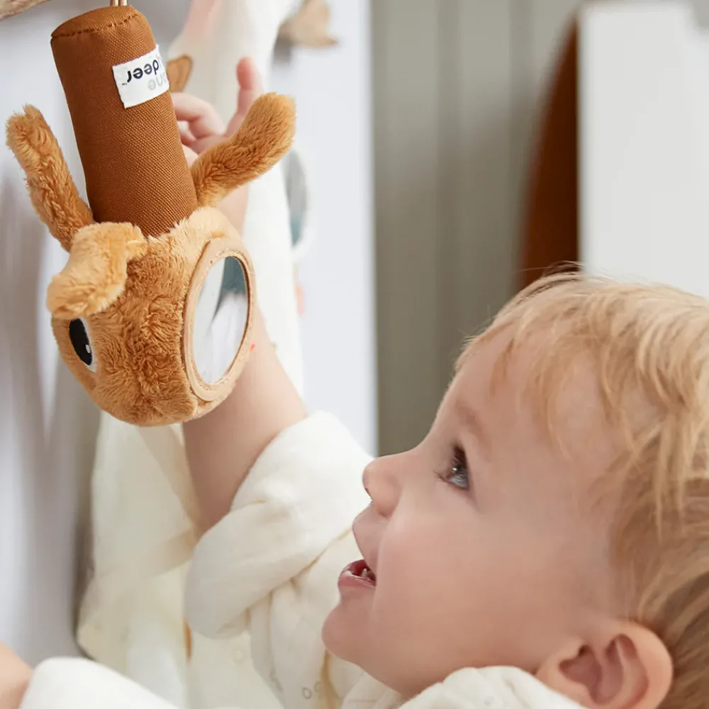 Done by Deer Babyspeelgoed|Knuffelspeelgoed^Rammelaar en Activiteitenknuffel Spiegel Jelly Powder