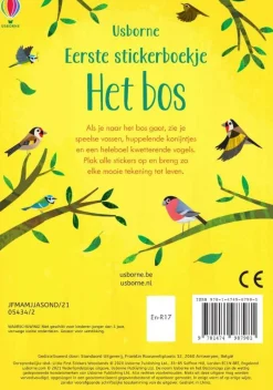 Uitgeverij Usborne Hobbyboeken^Eerste stickerboekje Het bos