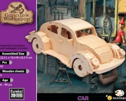 Eureka Creatief^3D Hout Model Gepetto´s Car