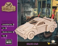 Eureka Creatief^3D Hout Model Gepetto's Race Car