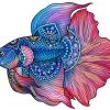 Eureka Houten Puzzels|Contour Puzzels^Regenboog Houten Puzzel Fighting Fish
