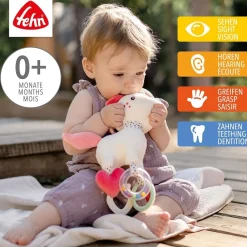 Fehn Knuffelspeelgoed^Activity Unicorn met Ring