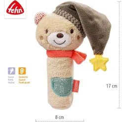 Fehn Babyspeelgoed^Grijpfiguur Beer