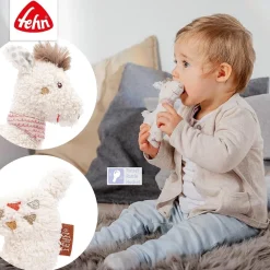 Fehn Babyspeelgoed|Knuffelspeelgoed^Grijpfiguur Rammelaar Lama