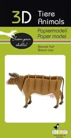 Fridolin Creatief^3D Papiermodel Bruine Koe