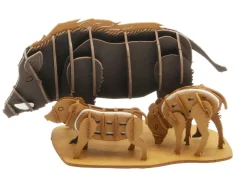 Fridolin Creatief^3D Papiermodel Everzwijnen Familie