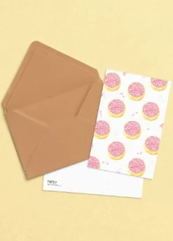 Fritsy Wenskaarten^Postkaart Beschuit met Muisjes Roze