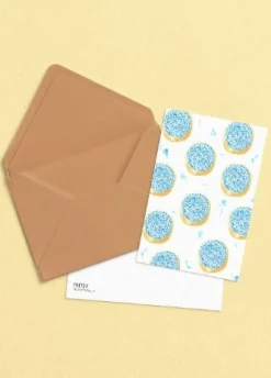 Fritsy Wenskaarten^Postkaart Beschuit met Muisjes Blauw