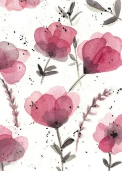 Fritsy Wenskaarten^Postkaart Paarse Bloemen