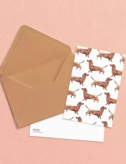 Fritsy Wenskaarten^Postkaart Teckels