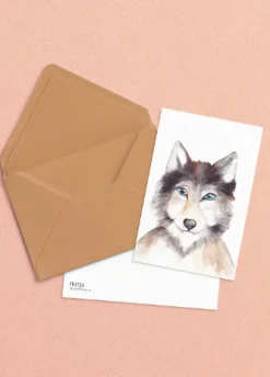 Fritsy Wenskaarten^Postkaart Wolf