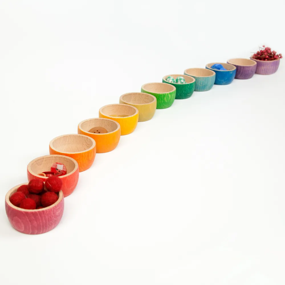 Grapat Open Ended Play^Houten Bakjes 12-delig 16-138