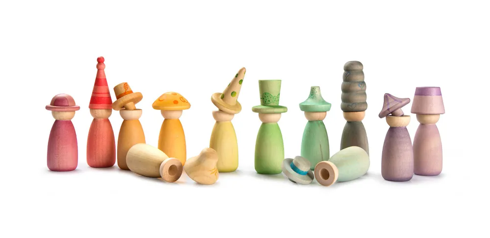 Grapat Open Ended Play^Houten Poppen Fancy Nins 23-245