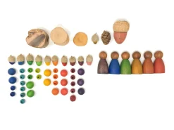 Grapat Open Ended Play^Houten Poppetjes Dark Cold Nins 18-188